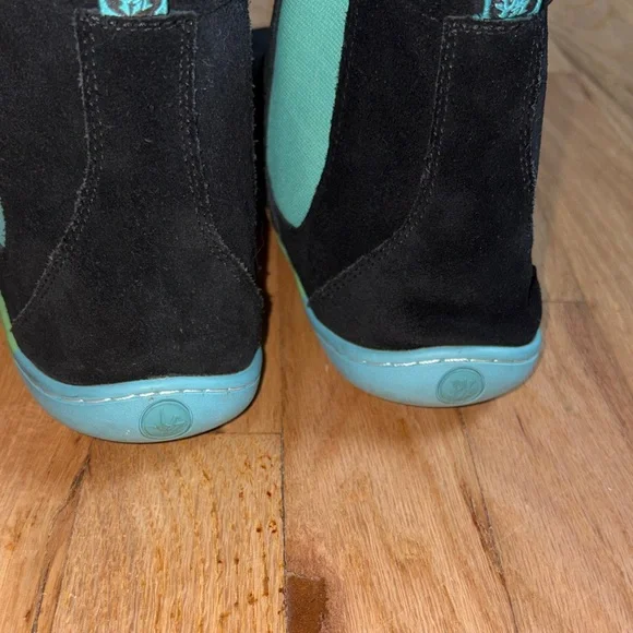 Black Suede Barefoot Ankle Boots - Picture 3 of 7